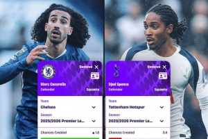 庫庫、斯彭斯英超每90分鐘數(shù)據(jù)：創(chuàng)造機(jī)會(huì)1.8比0.4，搶斷2.6比1