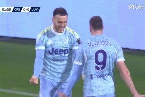 尤文夢幻開局！科斯蒂奇開場2分鐘閃擊得手！