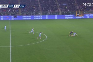 老兵一往無前！瓦爾迪扛翻加蒂殺入禁區低射攻破尤文！